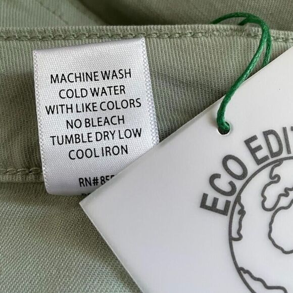 Pistola Womens Jeans Green High Rise Utility Crop Straight Super Stretch Size 31 - Picture 7 of 13